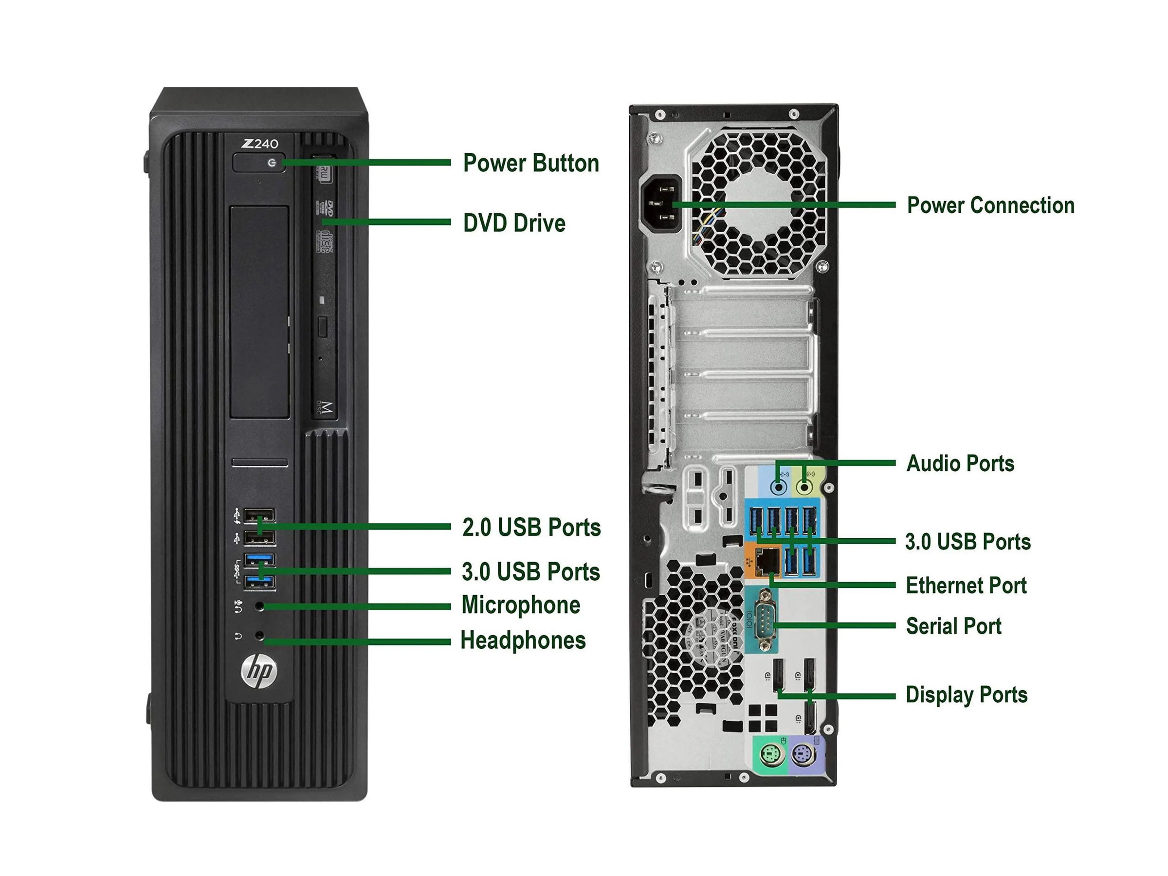 HP Z240 SFF Desktop PC Xeon E3-1225 | 16GB | 256GB SSD | Quadro
